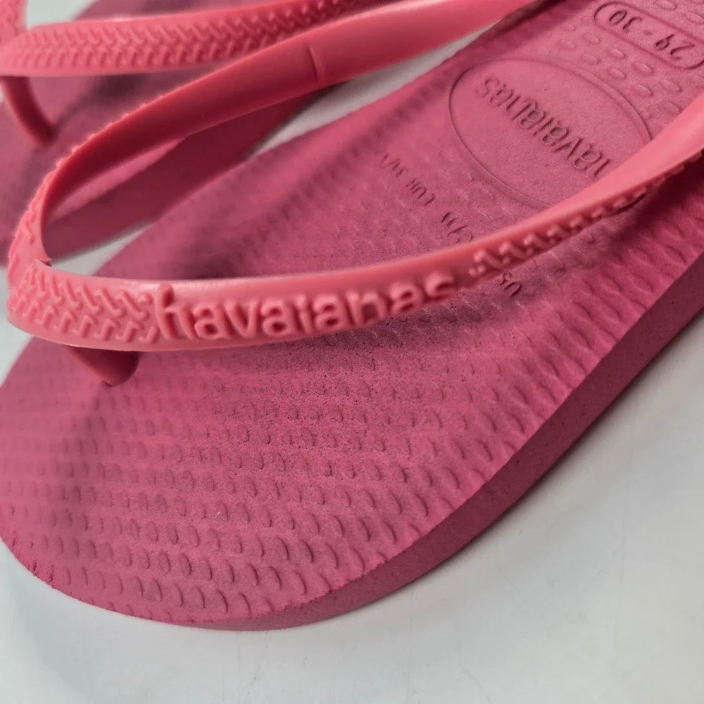 Havaianas Flip Flops Kids 13C/1Y Pink Slim Sandals Beach Summer Shoes